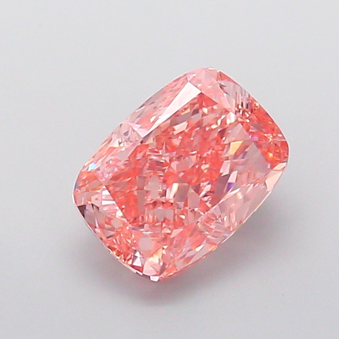 3.02 ct Pink (Vivid) VS1 Cushion lab-grown diamond