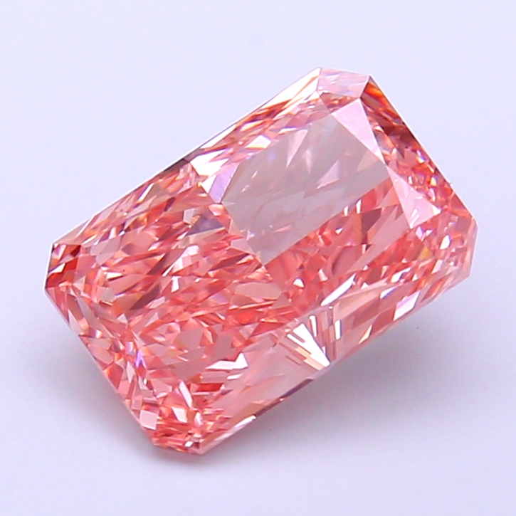 2.70 ct Pink (Vivid) VS1 Radiant lab-grown diamond