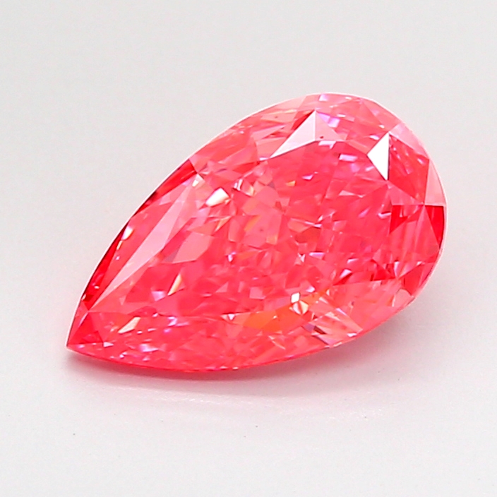 1.53 ct Pear Fancy Vivid Pink Lab-Grown Diamond