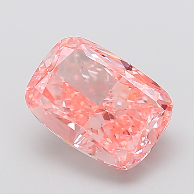 3.03 ct Pink (Vivid) VS1 Cushion lab-grown diamond