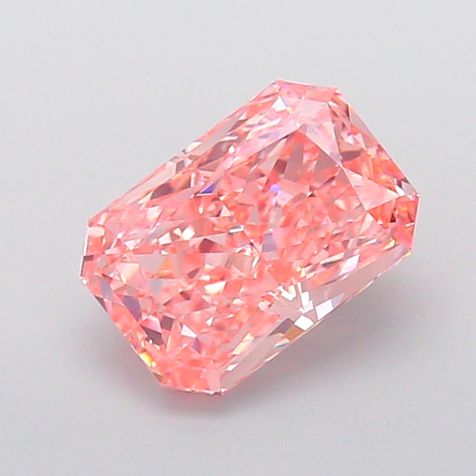 3.10 ct Pink (Vivid) VS1 Radiant lab-grown diamond