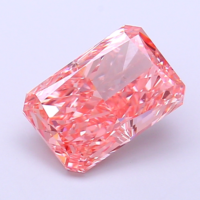 2.02 ct Pink (Vivid) VS1 Radiant lab-grown diamond