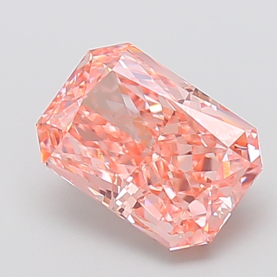 2.51 ct Pink (Vivid) VS1 Radiant lab-grown diamond