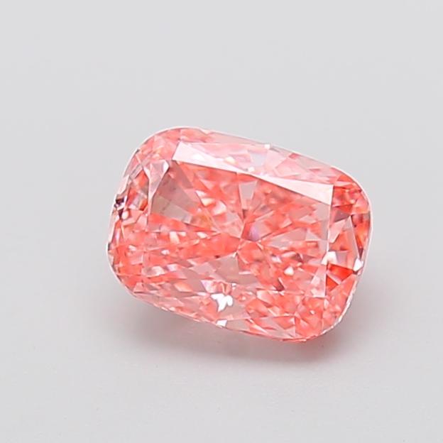 1.50 ct Pink (Vivid) VS2 Cushion lab-grown diamond