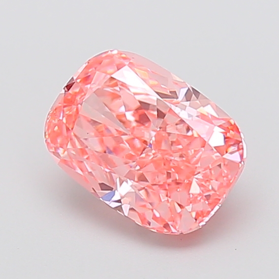 2.01 ct Pink (Vivid) VS1 Cushion lab-grown diamond