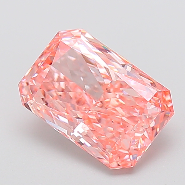 2.89 ct Pink (Vivid) VS2 Radiant lab-grown diamond