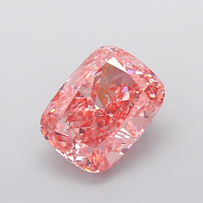 2.59 ct Pink (Vivid) VS1 Cushion lab-grown diamond