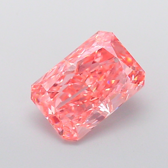 2.50 ct Pink (Vivid) VS2 Radiant lab-grown diamond