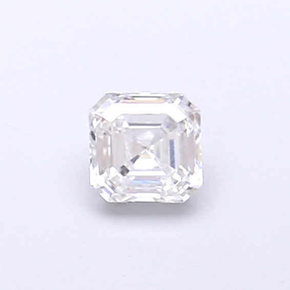 Actual 0.31 carat E Asscher lab-grown diamond