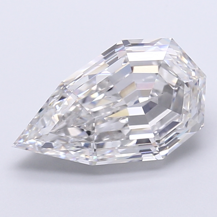 5.02 ct Pear Step lab grown diamond E VS1