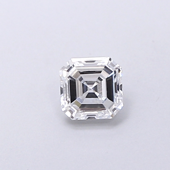 Actual 0.3 carat D Asscher lab-grown diamond