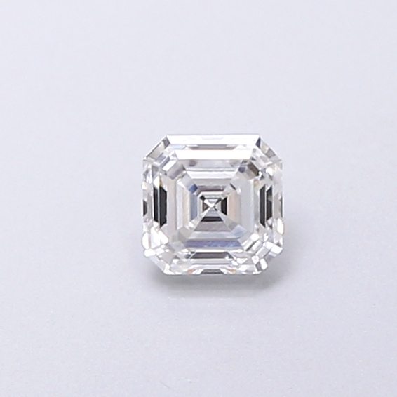 Actual 0.28 carat D Asscher lab-grown diamond