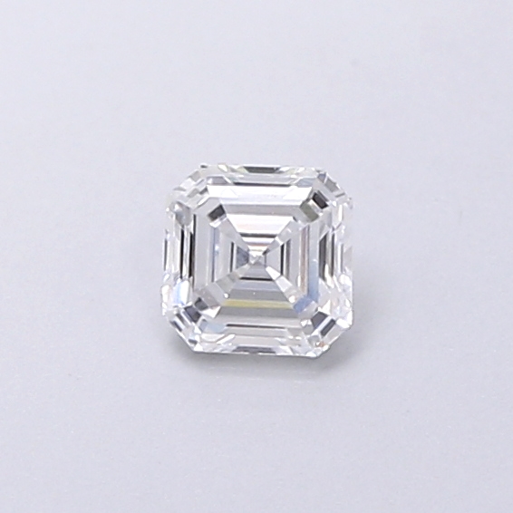 Actual 0.3 carat D Asscher lab-grown diamond