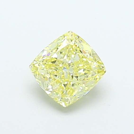 0.81 ct Cushion Fancy Vivid Yellow Lab-Grown Diamond