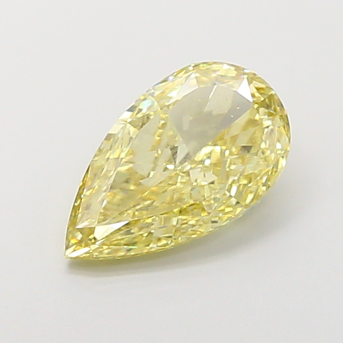 3.00 ct Pear Fancy Light Yellow Lab-Grown Diamond