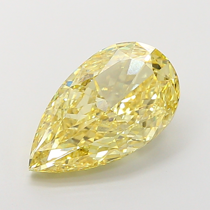 5.02 ct Pear Fancy Intense Yellow Lab-Grown Diamond