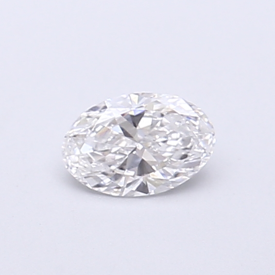 Actual 0.29 carat D Oval lab-grown diamond
