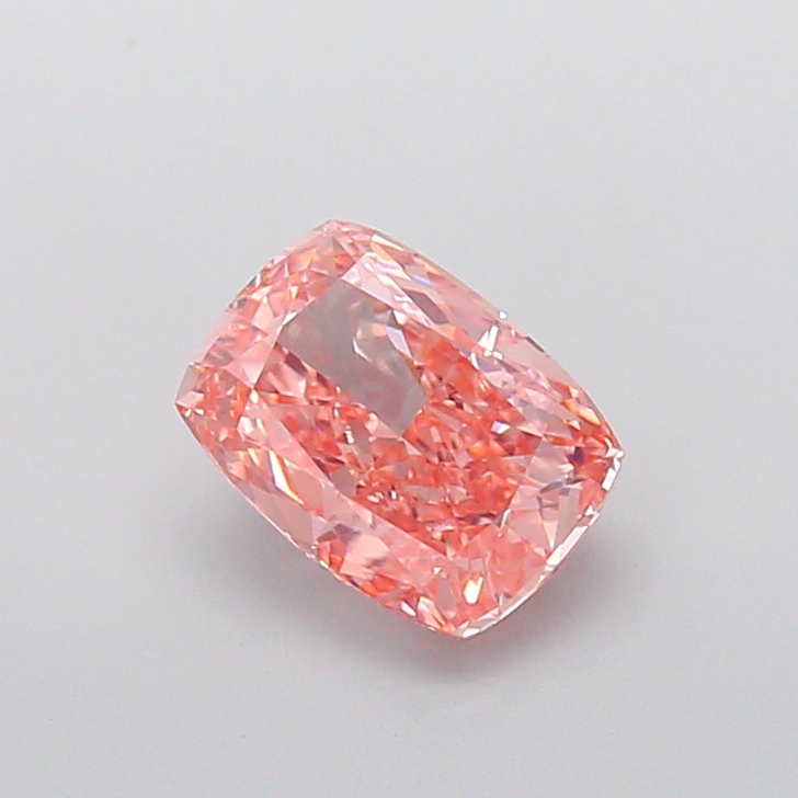 1.59 ct Pink (Vivid) VVS2 Cushion lab-grown diamond