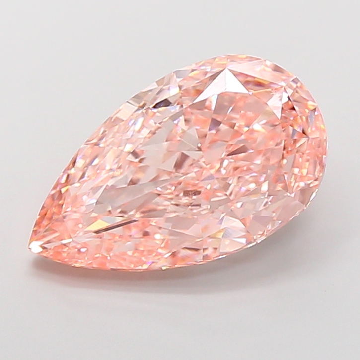 10.02 ct Pear Fancy Vivid Pink Lab-Grown Diamond