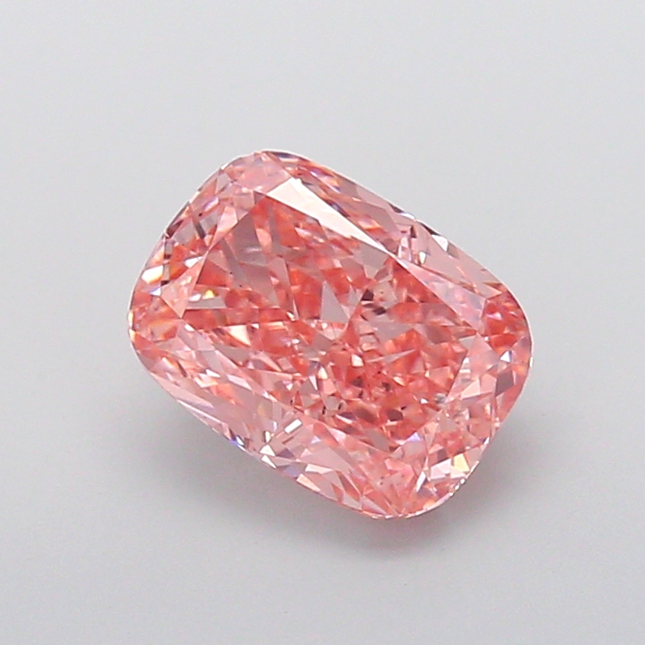 2.39 ct Pink (Vivid) VS2 Cushion lab-grown diamond