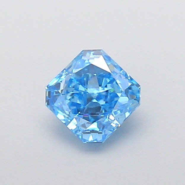 0.94 ct Blue (Vivid) VVS2 Square Radiant lab-grown diamond