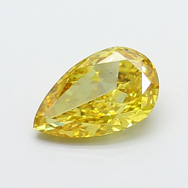 1.04 ct Pear Fancy Vivid Yellow Lab-Grown Diamond