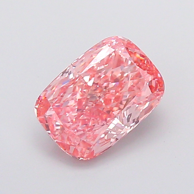 2.08 ct Pink (Vivid) VS2 Cushion lab-grown diamond