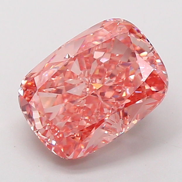 3.55 ct Pink (Vivid) VVS2 Cushion lab-grown diamond