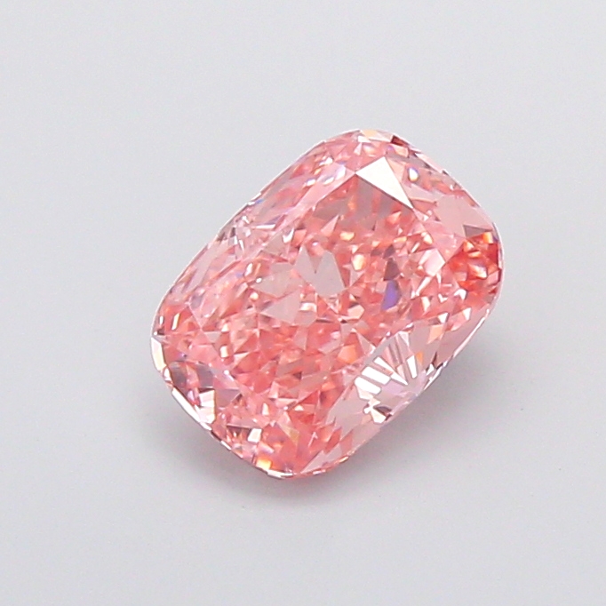 2.10 ct Pink (Vivid) VVS2 Cushion lab-grown diamond