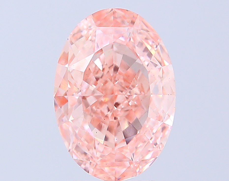 5.02 ct Oval Fancy Vivid Pink Lab-Grown Diamond