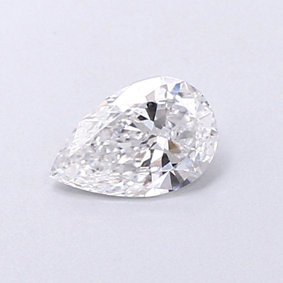 Actual 0.27 carat D Pear lab-grown diamond