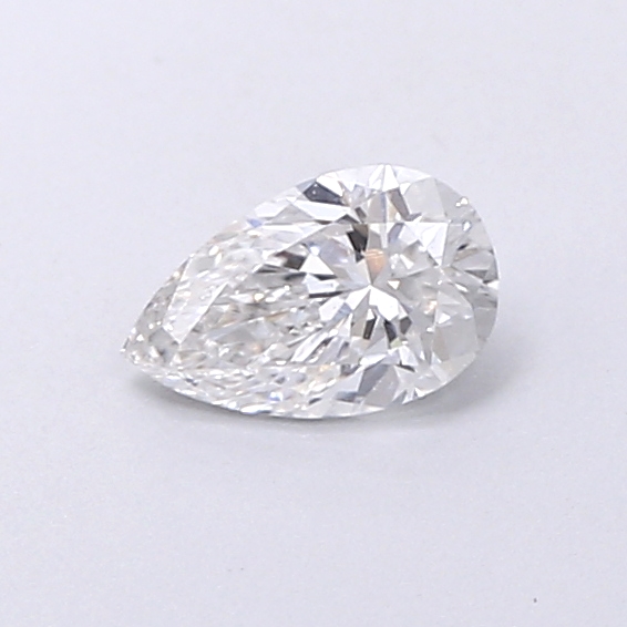 Actual 0.29 carat E Pear lab-grown diamond