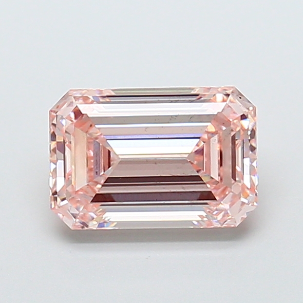 Actual 2.59 carat Fancy Pink Emerald lab-grown diamond