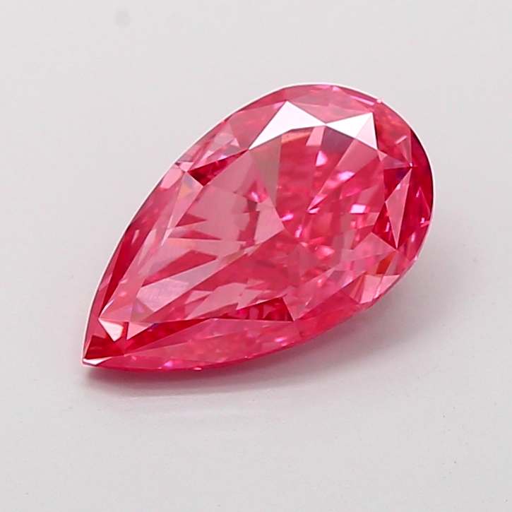 2.53 ct Pear Fancy Vivid Pink Lab-Grown Diamond