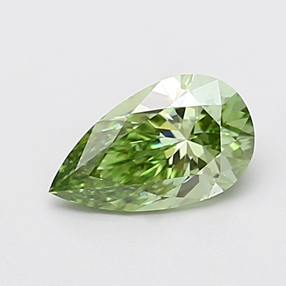 1.00 ct Pear Fancy Vivid Green Lab-Grown Diamond