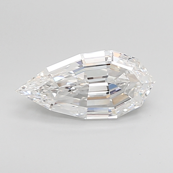 2.09 carat Pear Step Cut lab grown diamond, E VVS2, IGI certified