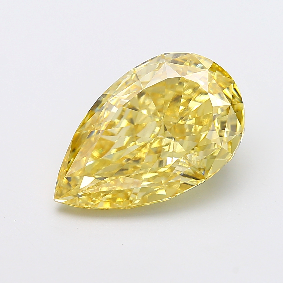 10.04 ct Pear Fancy Vivid Yellow Lab-Grown Diamond