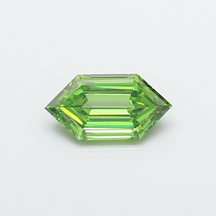 0.96 ct Hexagonal Fancy Vivid Green Lab-Grown Diamond