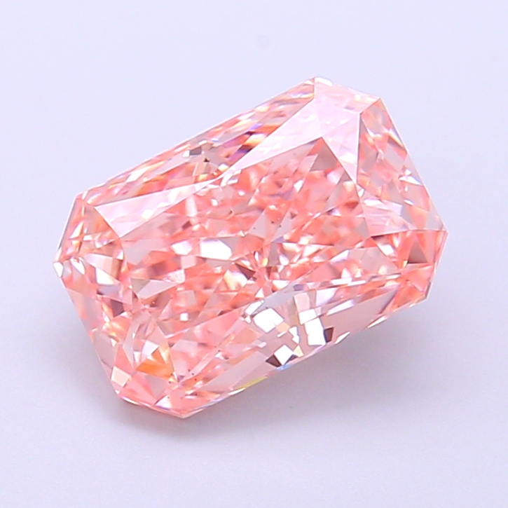 2.41 ct Pink (Vivid) VS2 Radiant lab-grown diamond