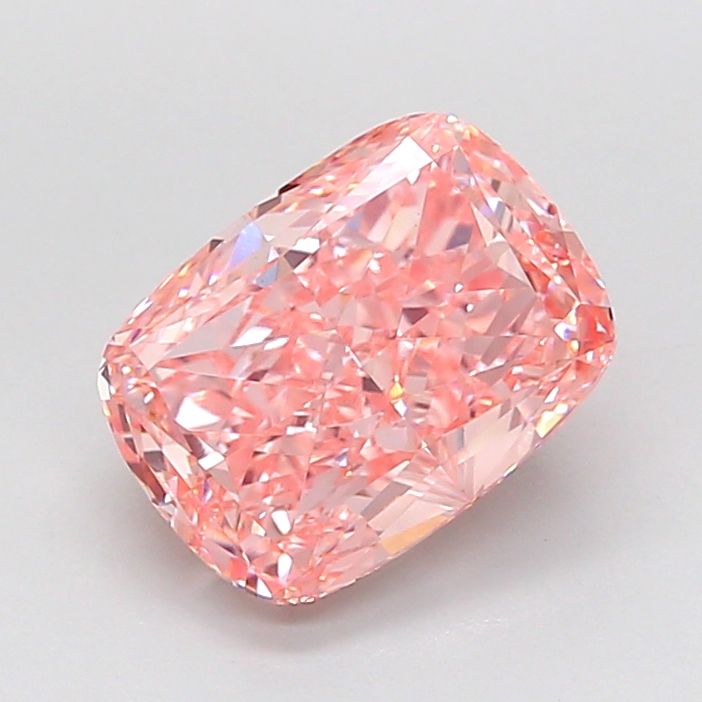 2.70 ct Pink (Vivid) VVS2 Cushion lab-grown diamond