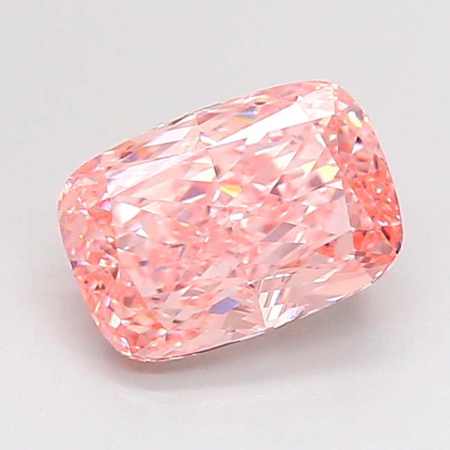 1.55 ct Pink (Vivid) VS1 Cushion lab-grown diamond