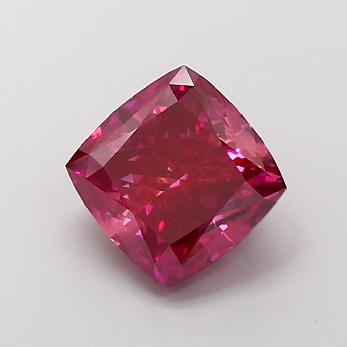 3.76 ct Cushion Fancy Vivid Pink Lab-Grown Diamond