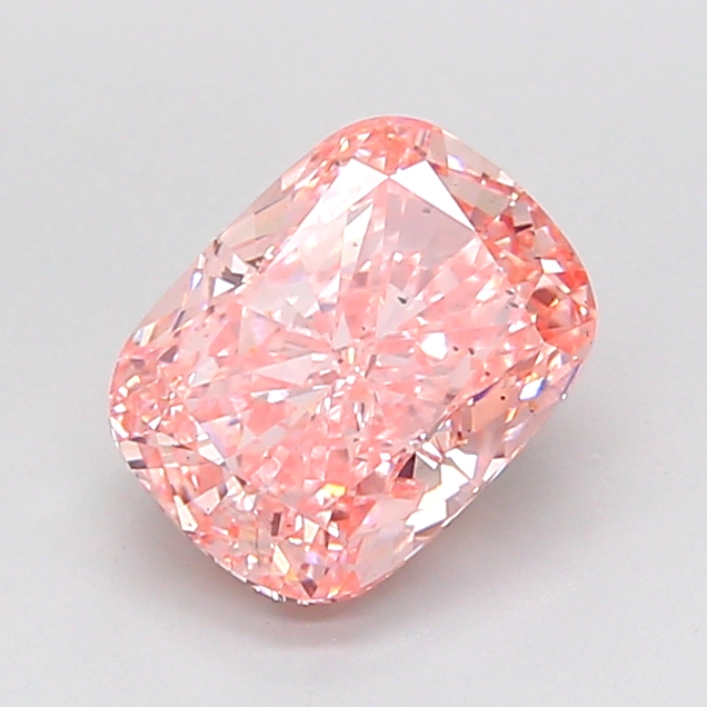 2.02 ct Pink (Vivid) VS2 Cushion lab-grown diamond
