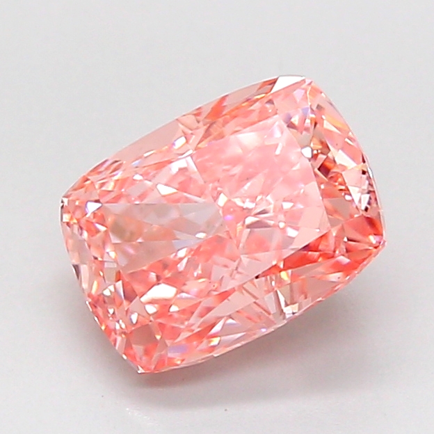 1.57 ct Pink (Vivid) VS1 Cushion lab-grown diamond