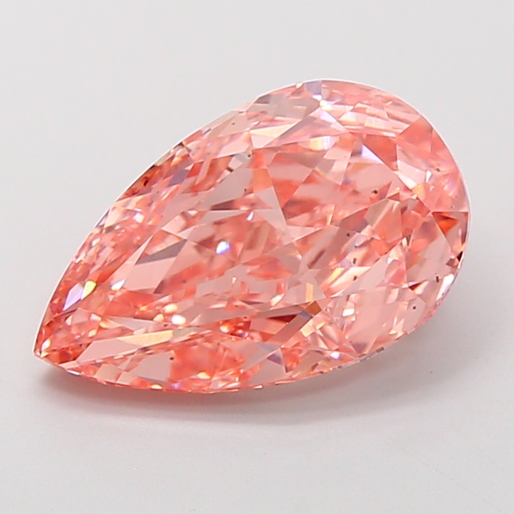 4.04 ct Pink (Intense) VS2 Pear Modified lab-grown diamond