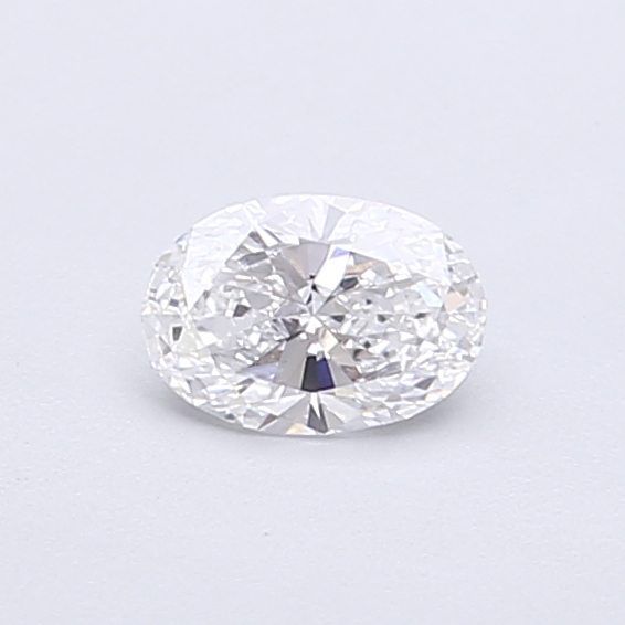 Actual 0.29 carat D Oval lab-grown diamond