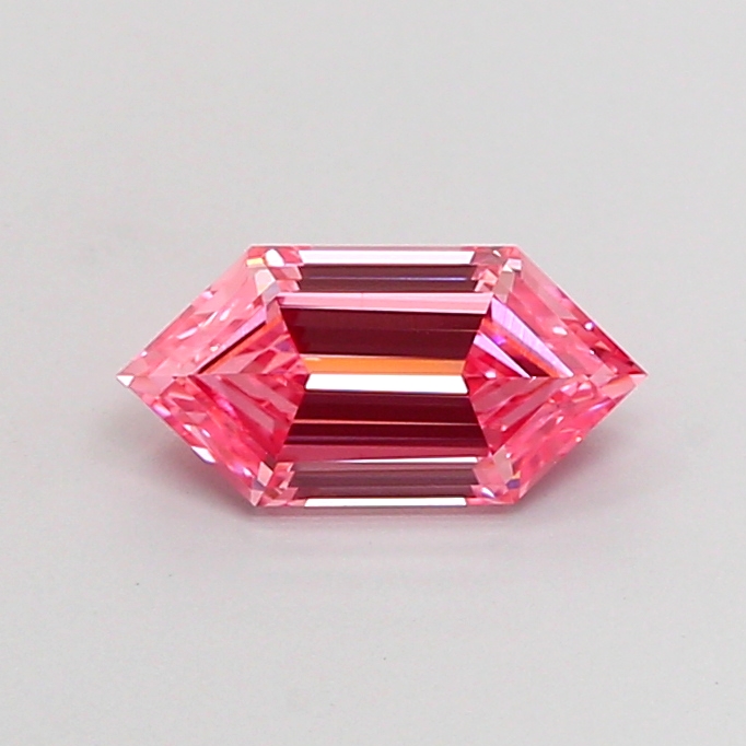0.85 ct Hexagonal Fancy Vivid Pink Lab-Grown Diamond