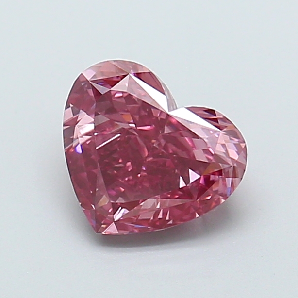 1.55 ct Heart, Fancy Vivid Brown Pink VS2 IGI CVD