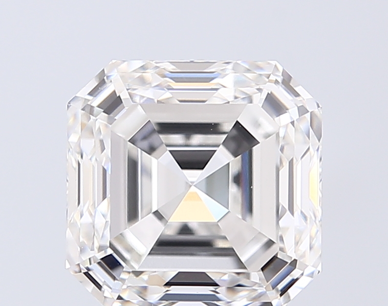 5.08 ct F VVS2 Asscher lab-grown diamond