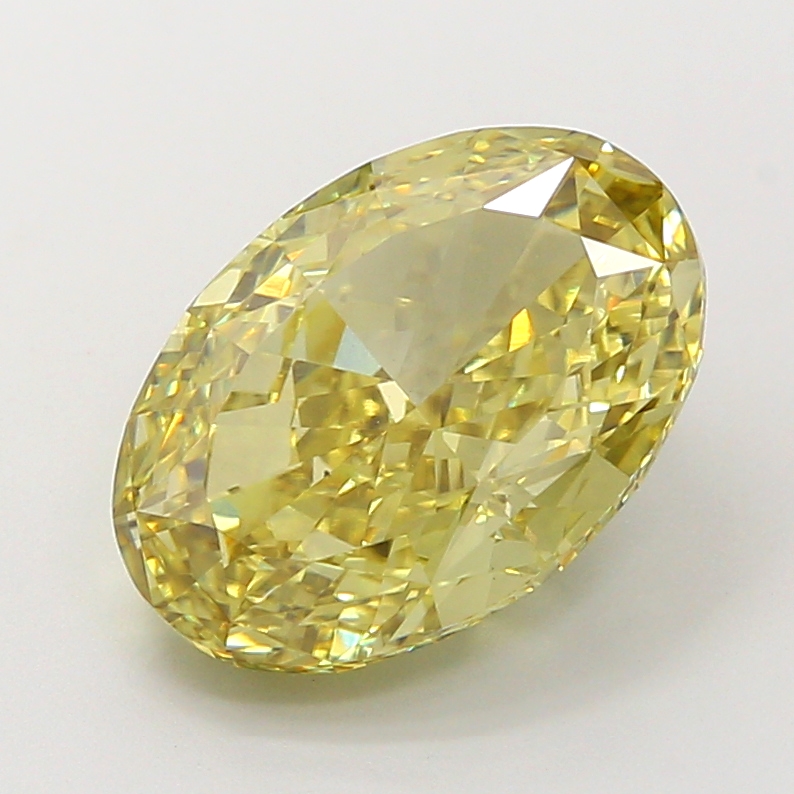 5.07 ct Oval Fancy Intense Yellow Lab-Grown Diamond